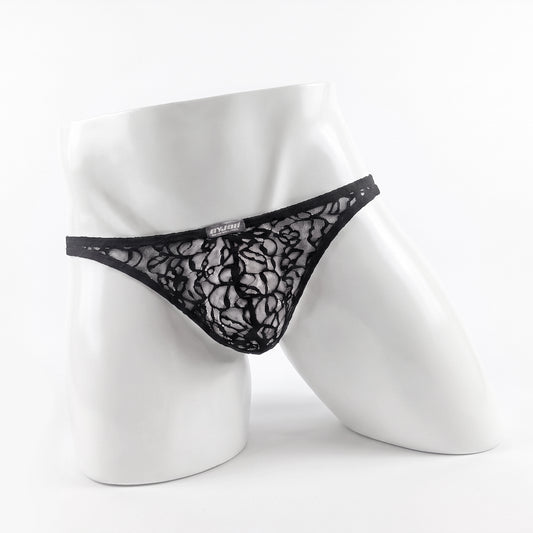 Tanga Hilo Encaje Negro