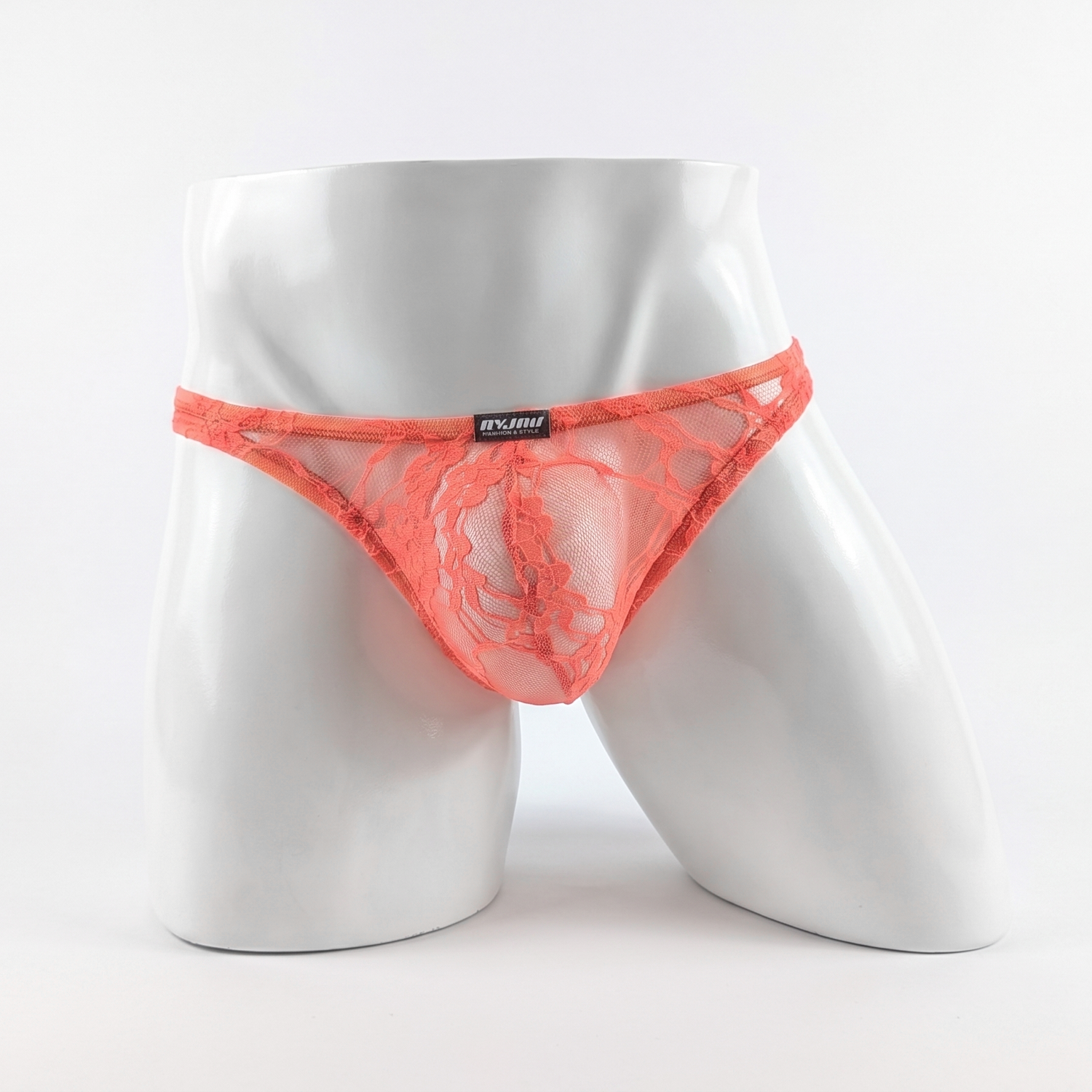 Tanga Hilo Encaje Rojo